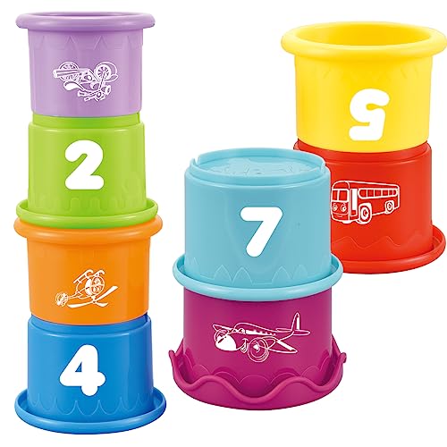 Cosaway Baby Stacking Nesting Cups Toys Baby Toys 6 to 12 Months Montessori Toys for Toddler Gifts 1 Year Old - Image 5