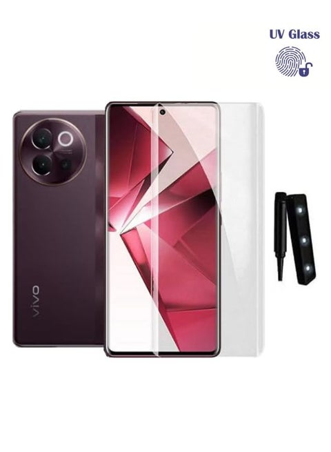 Screen Protector for Vivo v40 lite, UV Protection, Fingerprint sensor compatible