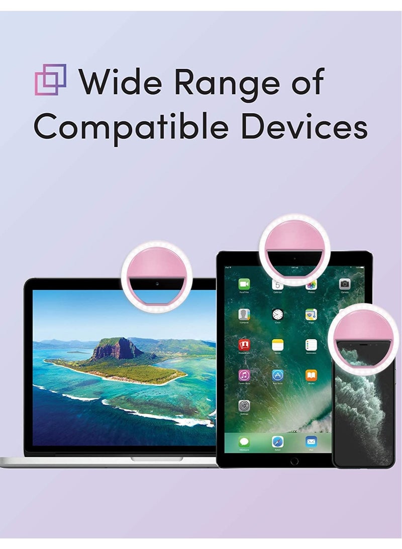 ELTRAZONE Mini Clip-on Smartphone Selfie Ring RGB LED Light Beauty Lamp Built-in Rechargeable Battery For Smartphones - Image 3