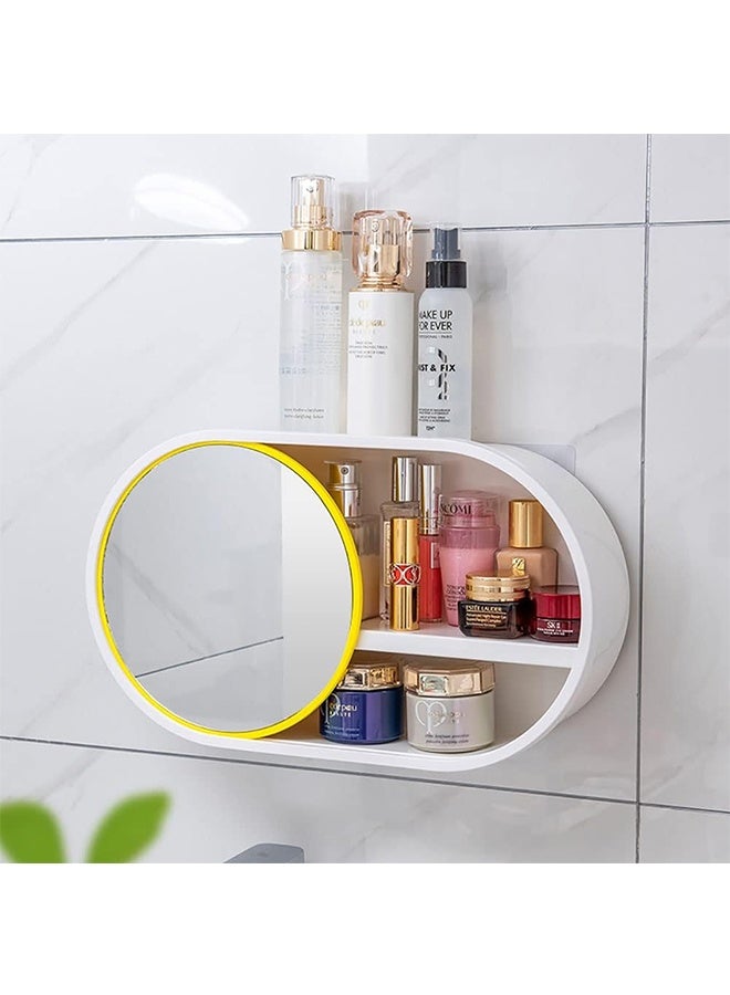 JCB CHIC Large Cosmetic Makeup Organizer, Dust Water Proof Cosmetics Storage Display Case, Cosmetic Storage Box with Brush Organizer, Suitable for Bathroom Countertop and Bedroom Vanity Dresser - Image 4