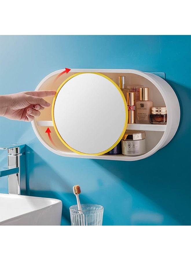 JCB CHIC Large Cosmetic Makeup Organizer, Dust Water Proof Cosmetics Storage Display Case, Cosmetic Storage Box with Brush Organizer, Suitable for Bathroom Countertop and Bedroom Vanity Dresser - Image 2