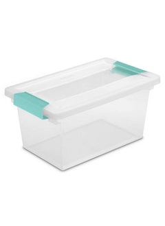 Sterilite 19628604 Medium Clip Clear Storage Box With Latched Lid 11"L X 65/8"W X 53/8"H  - Image 1