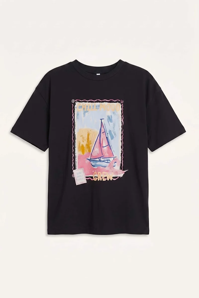 ديفاكتو Printed Short Sleeve T-Shirt