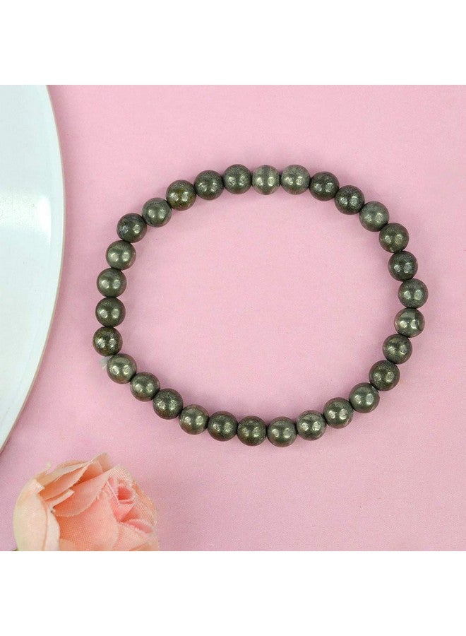 Reiki Crystal Products Certified Pyrite Bracelet Reiki Healing Crystal Stone 6 Mm Bracelet, Charged By Reiki Grandmaster & Vastu Expert For Unisex Adult - Image 3