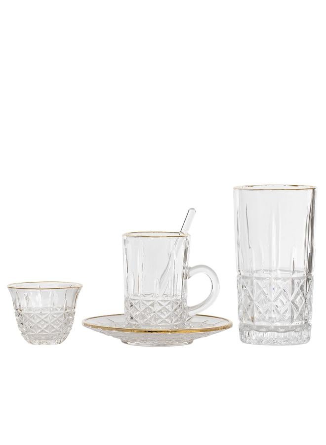 السيف  طقم تقديم الشاي والقهوة بيالات 30 قطعة شفاف - Image 2