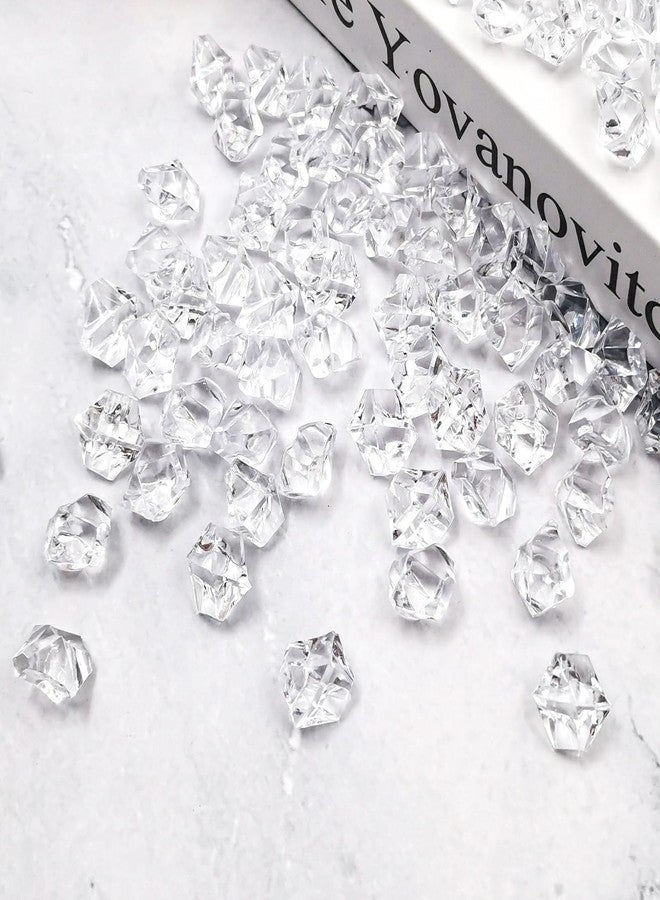 LYFJXX Fake Ice Cubes 600 PCS Clear Acrylic Rocks Vase Fillers for Centerpieces, 11 X 14 mm Crystal Gems Stones for Table Scatter,Home Decoration - Image 4