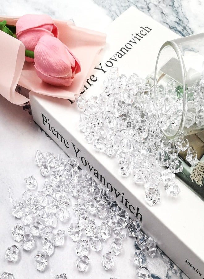 LYFJXX Fake Ice Cubes 600 PCS Clear Acrylic Rocks Vase Fillers for Centerpieces, 11 X 14 mm Crystal Gems Stones for Table Scatter,Home Decoration - Image 5