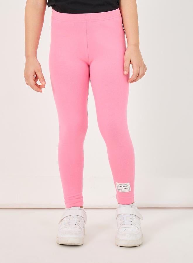 ستايلي بنطلون ضيق قطني سادة بتفاصيل مرقعة - Image 1