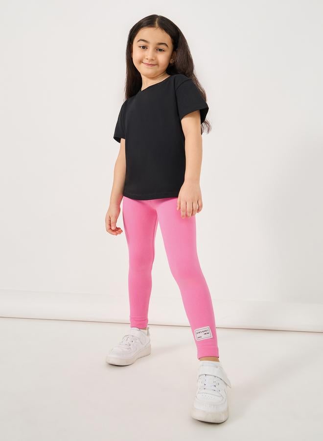 ستايلي بنطلون ضيق قطني سادة بتفاصيل مرقعة - Image 2