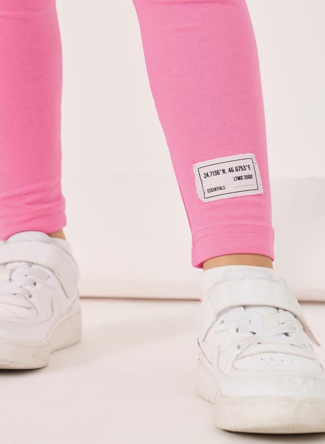 ستايلي بنطلون ضيق قطني سادة بتفاصيل مرقعة - Image 3