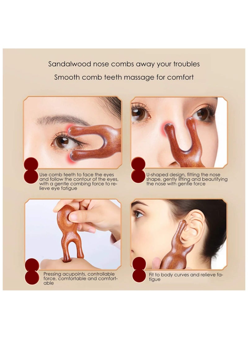 1pc Nose Massager, Promote Blood Circulation, Trigger Point massage, Pedicure Gua Sha Board, Nose Lifting Tools Face Roller Massager