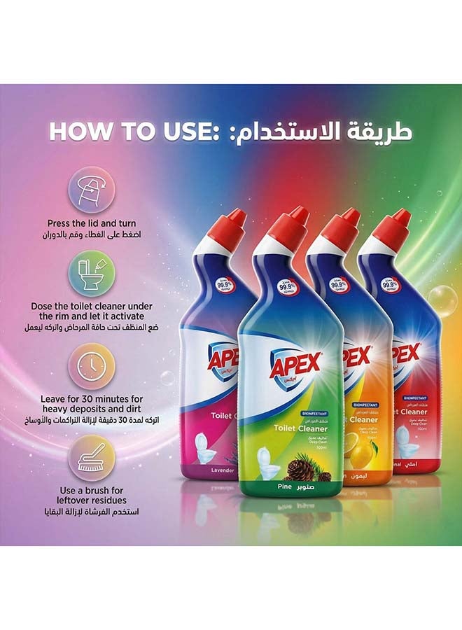 Apex Toilet Cleaner 500ml Promo Pack of 2 Disinfectant Deep Clean Toilet Bowl Cleaner Removes Tough Stains and Germs Value Pack 500 ML X 2, 1L - Image 3