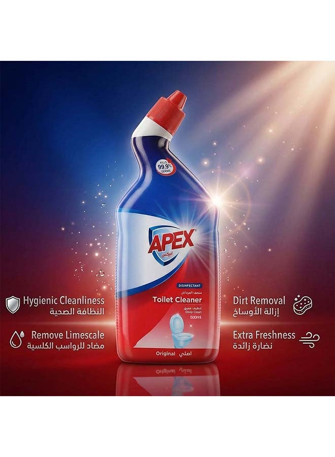 Apex Toilet Cleaner 500ml Promo Pack of 2 Disinfectant Deep Clean Toilet Bowl Cleaner Removes Tough Stains and Germs Value Pack 500 ML X 2, 1L - Image 2