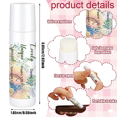Siifert 50 Pcs Christian Lip Balm Bulk Bible Verses Lip Balm Scripture Christian Gifts for Women Faith Religious Church Party Favor Inspirational Gift for Mother Teacher Nurse Employee Coworker (Fresh) - Image 3