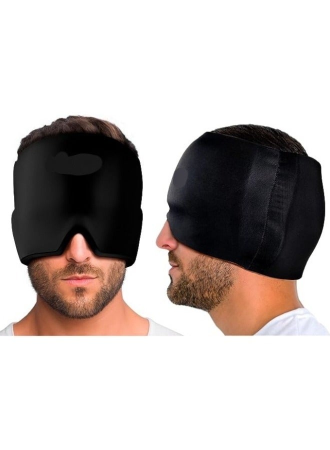 general Migraine Relief Cap, Soothing Headache Ice Pack Mask Products, Cooling Gel Hat, Face Cold Compress Head Wrap for Tension, Stress & Hangover - Image 2