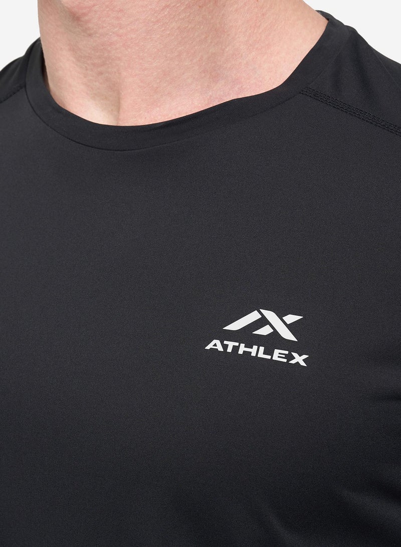 Athlex Men’s Motion Training T-Shirt Black (UAE/KSA Alpha S) – Quick-Dry, Sweat-Wicking Active Tee with Flat Seams for Gym & Outdoor Workouts - Image 5