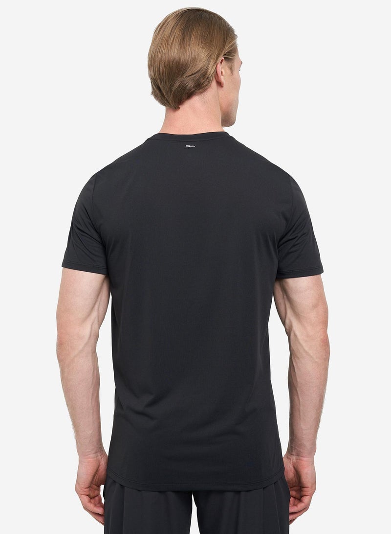 Athlex Men’s Motion Training T-Shirt Black (UAE/KSA Alpha S) – Quick-Dry, Sweat-Wicking Active Tee with Flat Seams for Gym & Outdoor Workouts - Image 3