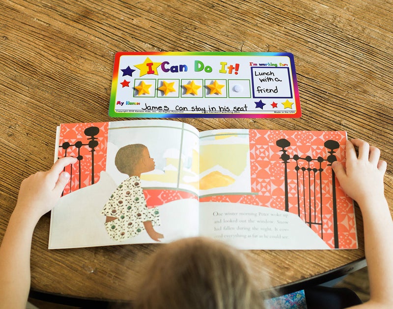 Kenson Kids â€œI Can Do It!â€ Token Board. Colorful Magnetic Rewards Chart with Positive-Reinforcement Stars and Customizable Goal Box. Great for Ages 3-10. Measures 5-Inches by 11-Inches - Image 4