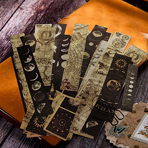 DRWATE 145PCS Vintage Astronomy Stickers, Bronzing Universe Washi Stickers of Space Galaxy Planets Aesthetic Decoration Sticker for Album Laptop Scrapbook Phone Case Envelope Journal Card Making - Image 4