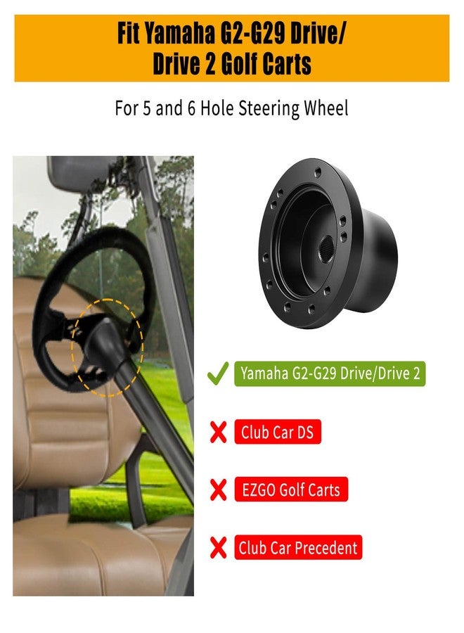 MOSNAI Golf Cart Steering Wheel Adapter Hub for Yamaha G2-G29 Drive/Drive 2 Golf Carts with 5-6 Holes Golf Cart Steering Wheel - Image 4