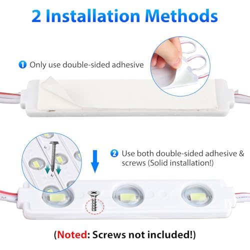 Linkstyle 12V 120 LEDs Van Interior Light Kits, 12V LED Light Strip LED Module Lights Ceiling Lamp for Car Van Truck Auto Vehicle, 40 Modules - Image 4