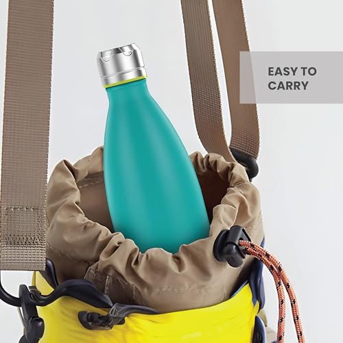 Flair Soft-Touch Hot & Cold Stainless Steel Water Bottle | 500ml Thermosteel Flask | Leakproof, BPA-Free, Double Walled | Vacuum Insulated | Green | Ideal Gift for All Ages | Perfect for Office, Gym - Image 5