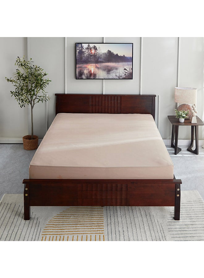 Home Box Bristol Polycotton Double Fitted Sheet 200 x 25 x 140 cm Grey - Image 2