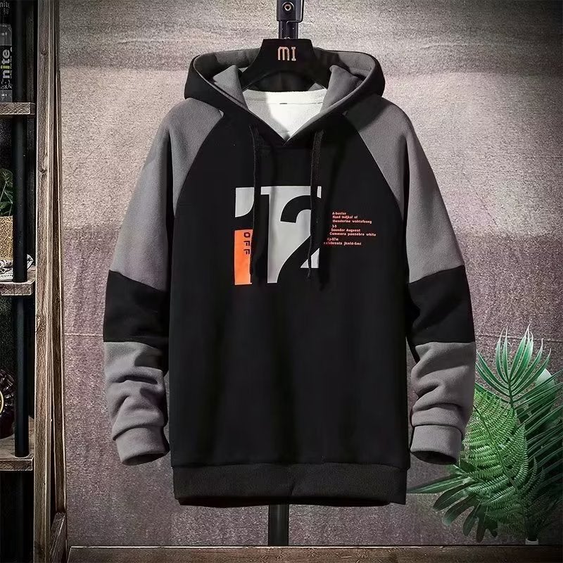 Youth Hoodie Casual Loose Pullover Black 