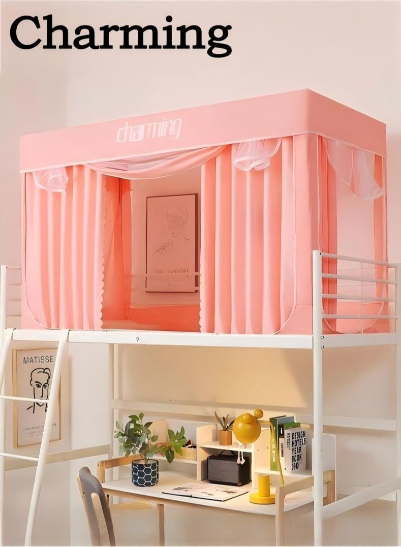 تشارمينج خيام مظلة السرير ستارة تعتيم ستارة خيمة سرير واحد ستارة قماش تظليل الطالب مظلة السرير ناموسية نوم الطالب حماية الخصوصية - Image 1