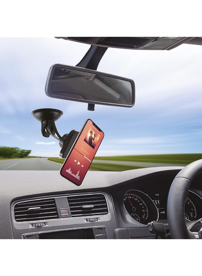 آيندز حامل هاتف ذكي مغناطيسي للسيارة من Ie-Ho627، أسود - Image 5