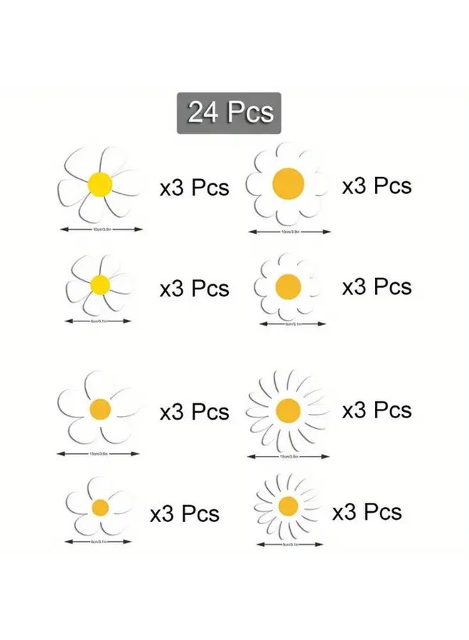 Red Magnetic Cartoon Sun Flower Sticker Car Decoration Refrigerator Magnet PVC Self Suction - Image 4