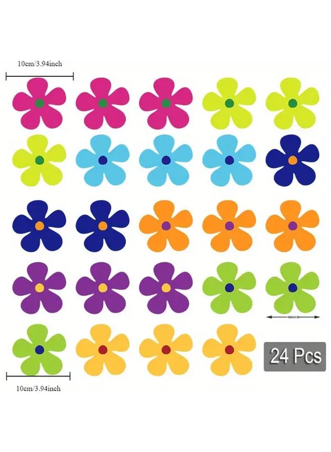 Red Magnetic Cartoon Sun Flower Sticker Car Decoration Refrigerator Magnet PVC Self Suction - Image 2
