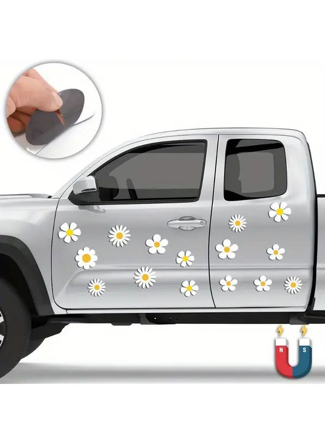 Red Magnetic Cartoon Sun Flower Sticker Car Decoration Refrigerator Magnet PVC Self Suction - Image 5