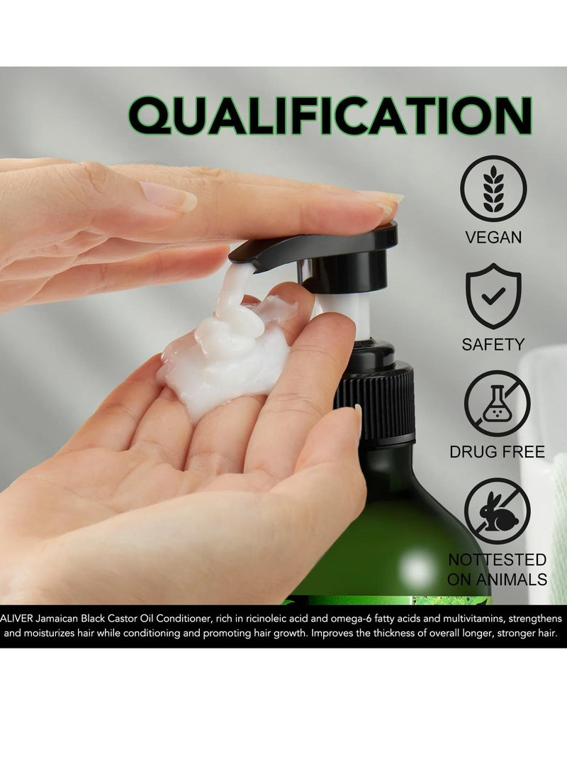 ALIVER 300ml Jamaican Black Castor Oil Conditioner Castor Conditioner for Hair Growth and Increase Thickness Infused with Biotin which Strengthens Hydrates Prevent Breakage Support Healthier Hair - Image 5