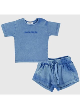 Unisex Blue Outfit Set