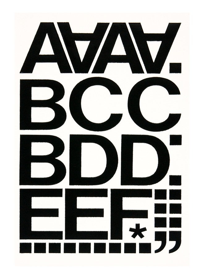 Chartpak Self-Adhesive Vinyl Capital Letters and Numbers, 2 Inches High, Black, 77 per Pack (01050) - Image 2