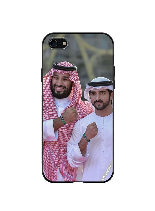 VR CREATIVE Protective Case Cover For Apple iPhone SE (2022) Mohammed Bin Salman And Sheikh Hamdan Bin Mohammed Bin Rashid Al Maktoum Design Multicolour - Image 1