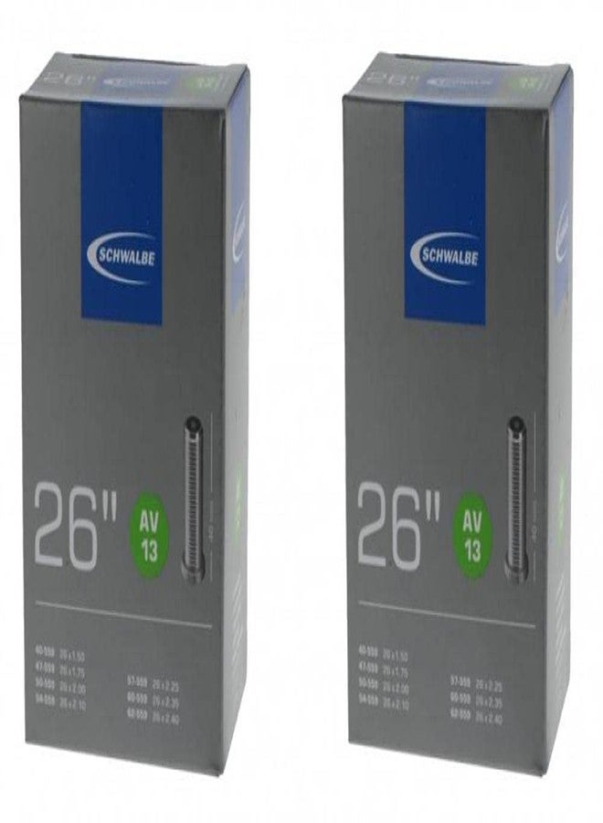 أنبوب داخلي شوالبي للجنسين AV13، أسود، 26 × 1.50، عبوة من 2