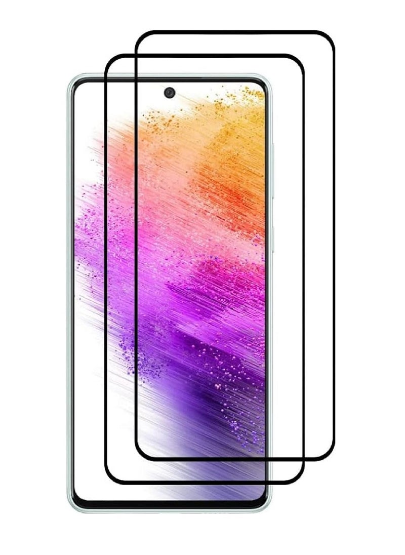 Super 2 Pieces Tempered Glass Screen Protector 5D Designed For Samsung Galaxy A74 Full Glue Edge to Edge Full Screen Coverage And Bubble Free - Image 1