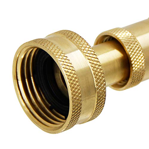 Triumpeek Solid Brass Hose Nozzle, 2 Pack 4" Heavy Duty Brass Garden Hose Nozzle with 10 Rubber Washers - Image 3