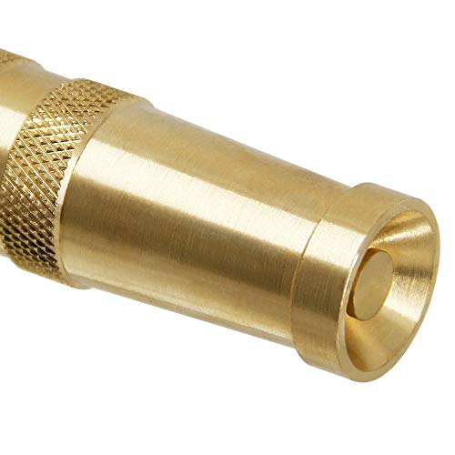 Triumpeek Solid Brass Hose Nozzle, 2 Pack 4" Heavy Duty Brass Garden Hose Nozzle with 10 Rubber Washers - Image 4