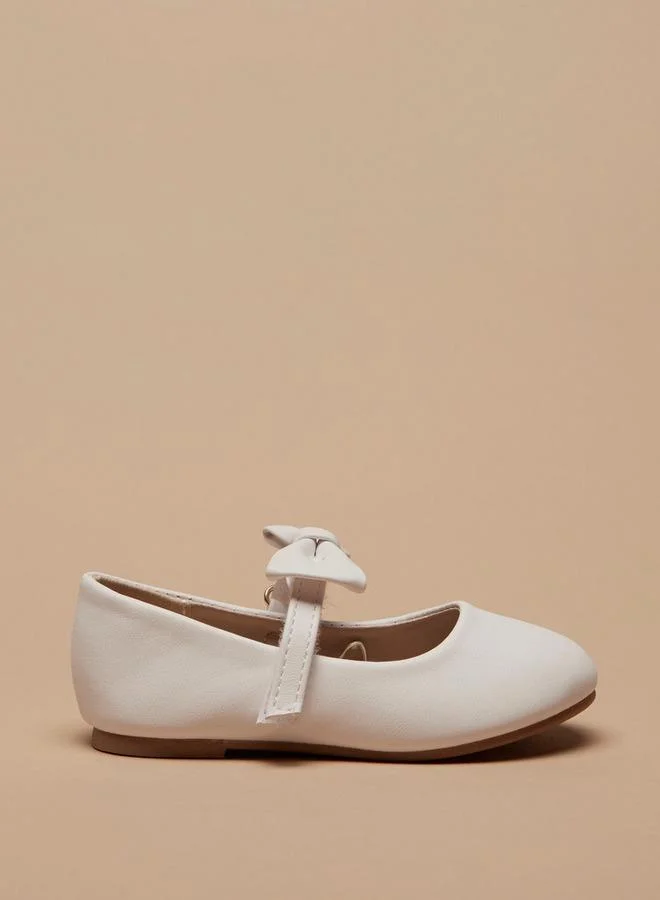 Flora Bella By Shoexpress WHITE Flora Bella Bow Accented Mary Jane Shoes With Hook And Loop Closure for Women | Best Price UAE