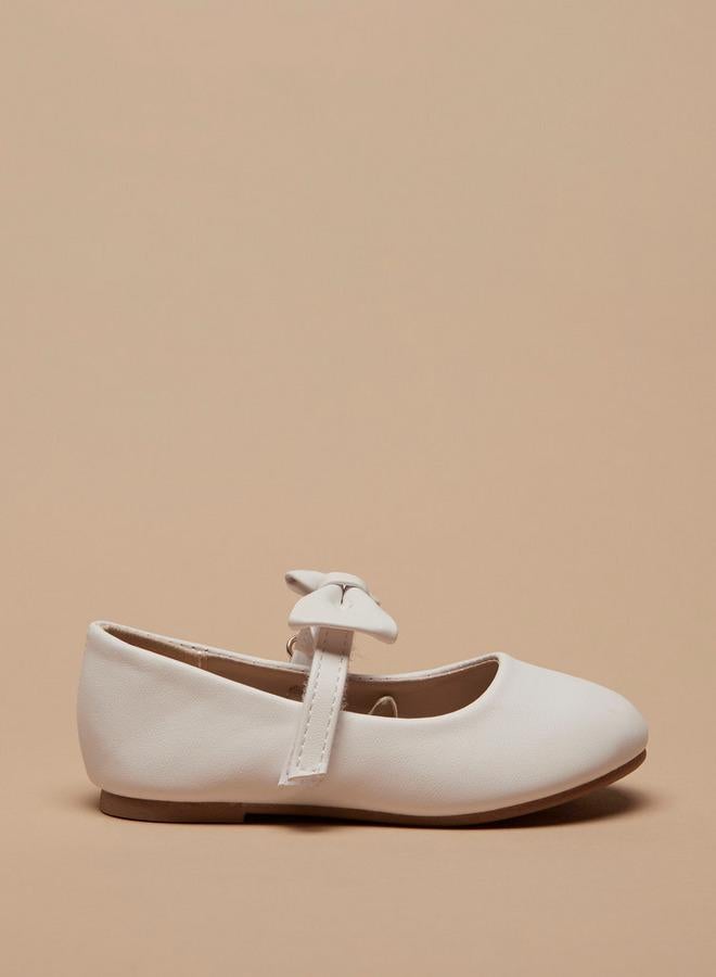Flora Bella By Shoexpress Flora Bella Bow Accented Mary Jane Shoes With Hook And Loop Closure - Image 3
