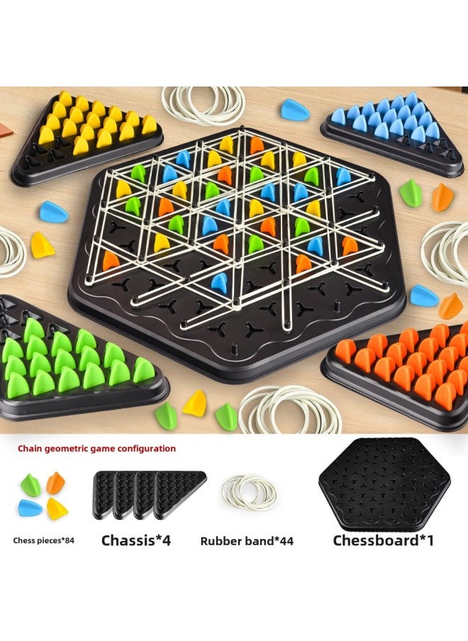 Rope-lifting Challenge Board Games Toys Children's Educational Logical Thinking Development Concentration Parent-child Interaction Trembles-Color:22*20 Chain Chess