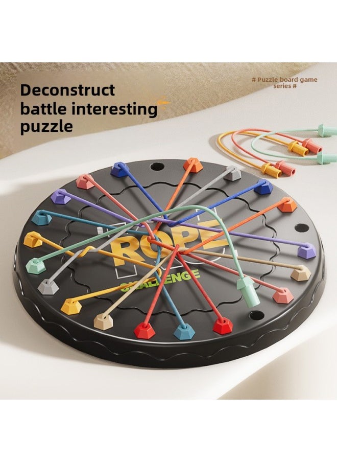 Rope-lifting Challenge Board Games Toys Children's Educational Logical Thinking Development Concentration Parent-child Interaction Trembles-Color:22*20 Chain Chess