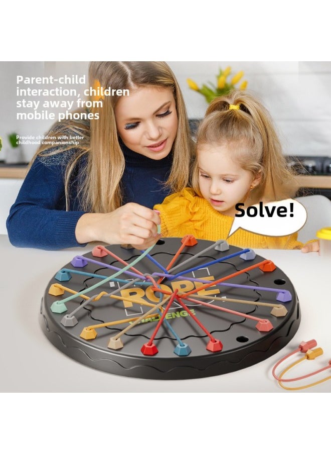 Rope-lifting Challenge Board Games Toys Children's Educational Logical Thinking Development Concentration Parent-child Interaction Trembles-Color:22*20 Chain Chess