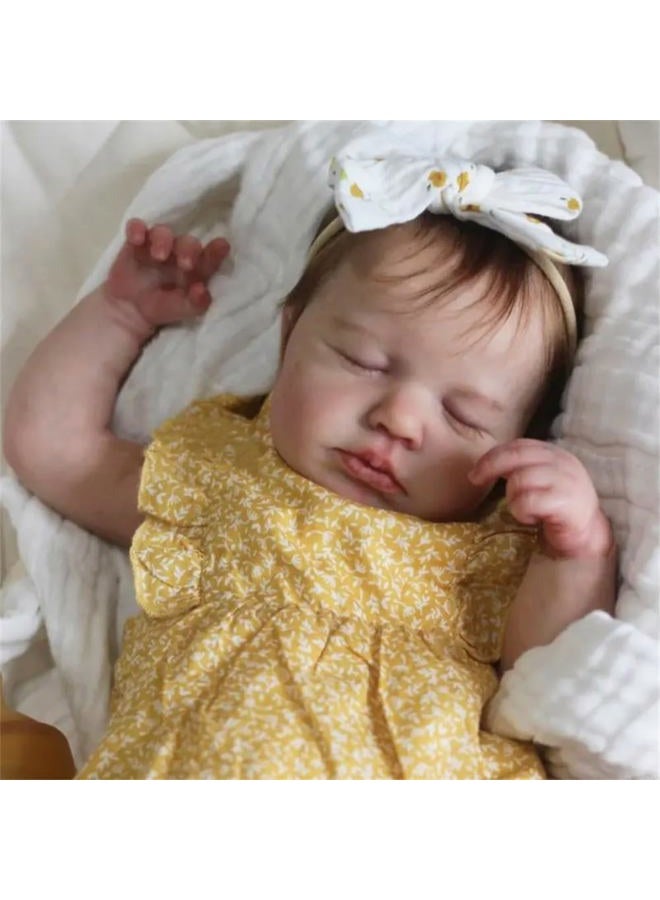 Zero Pam Reborn Baby Dolls Silicone Full Body-20 Inch Realistic Baby Doll, Anatomically Correct Girl, Full Silicone Babys Doll, Real Life Reborn Dolls with Accessories - Image 2