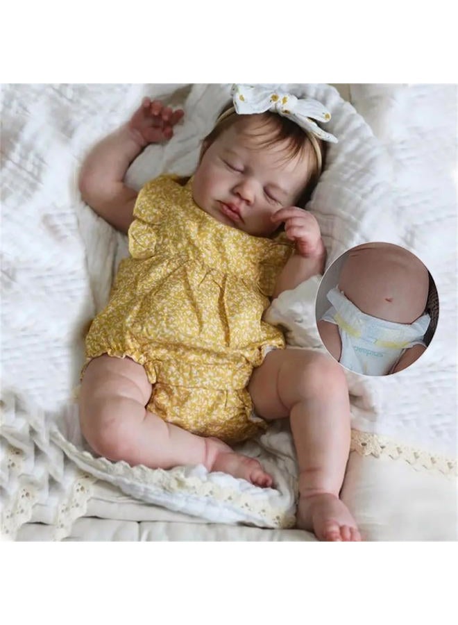 Zero Pam Reborn Baby Dolls Silicone Full Body-20 Inch Realistic Baby Doll, Anatomically Correct Girl, Full Silicone Babys Doll, Real Life Reborn Dolls with Accessories - Image 1