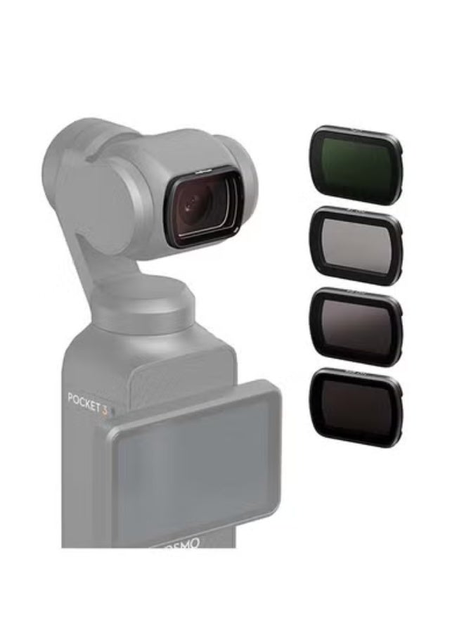 aMagisn فلاتر ممتازة وعدسة واقية من aMagisn لـ DJI Osmo Pocket 3 - الملحقات الأساسية لكاميرات الحركة (ND16/64/256 + CPL) - Image 1