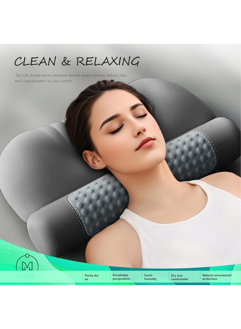 Bukela Cervical Neck Pillows for Pain Relief Sleeping, Memory Foam Pillow for Neck Pain Relief, Neck Support Pillow Neck Roll Pillow for Bed Pillow - Image 5